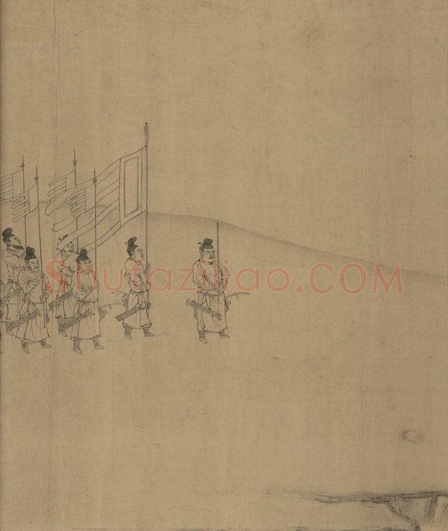 辽 陈及之 《便桥会盟图》 书画作品