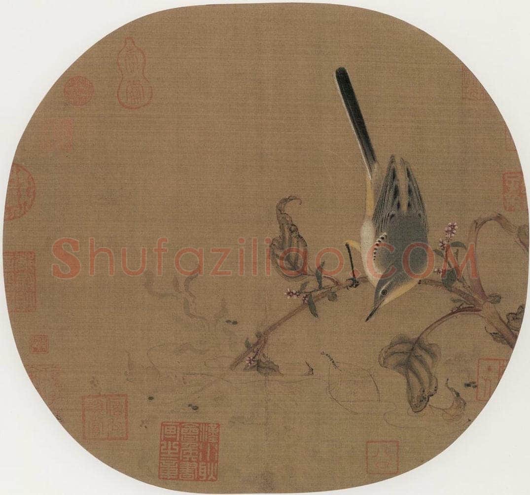 宋朝 佚名 《红蓼水禽图》 书画作品