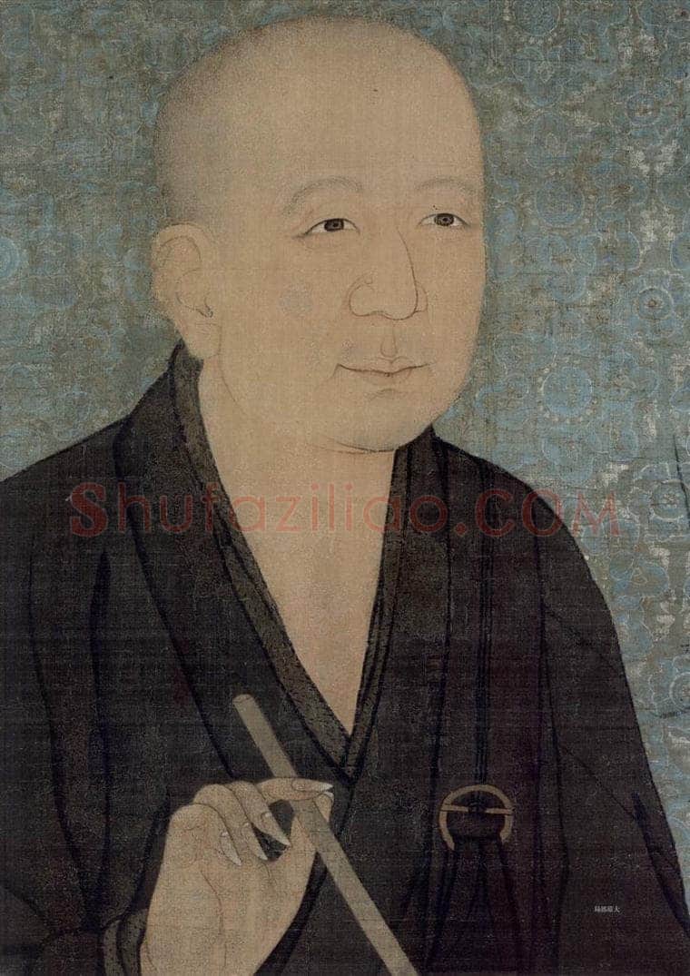 宋 佚名 《灵芝大师像》 书画作品