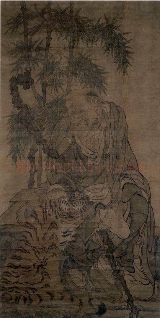 宋 佚名 《第一尊者-宝度罗跋啰惰阇尊者图》 书画作品