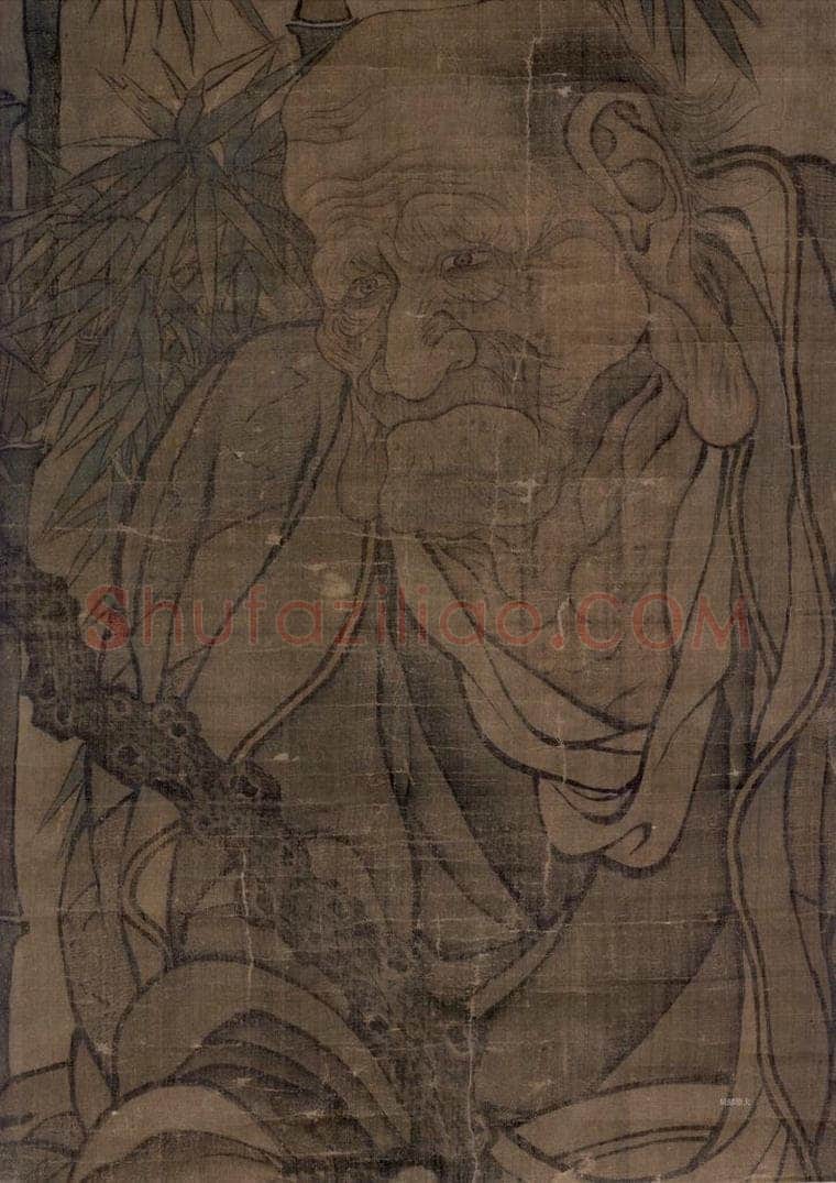 宋 佚名 《第一尊者-宝度罗跋啰惰阇尊者图》 书画作品