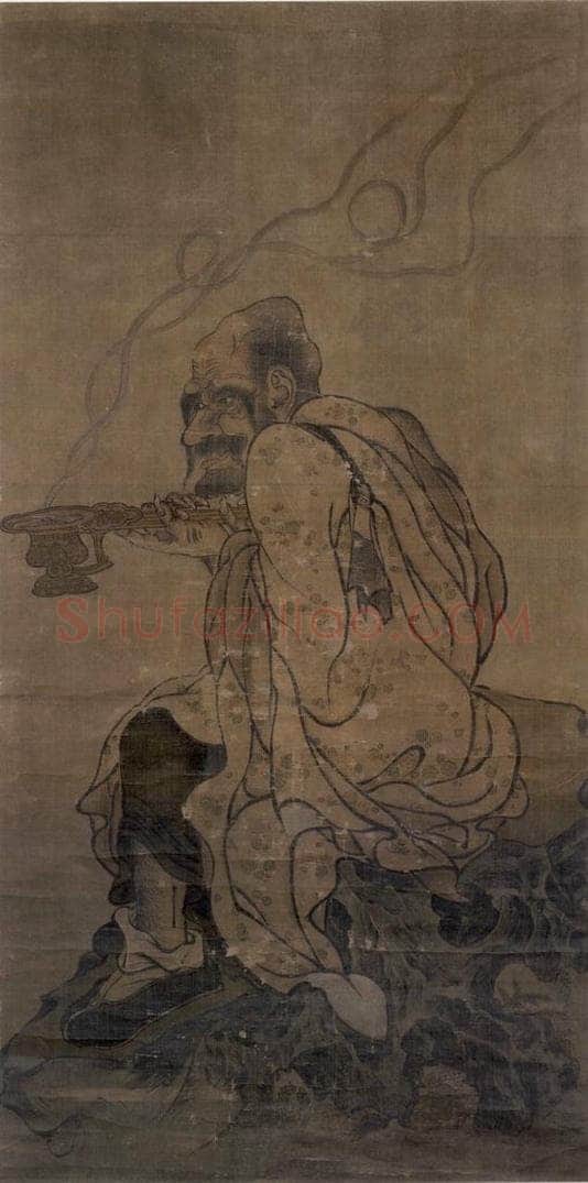 宋 佚名 《第十三尊者-因揭陀尊者图》 书画作品
