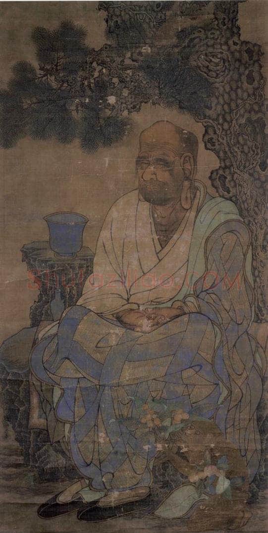 宋 佚名 《第十五尊者-阿氏多尊者图》 书画作品