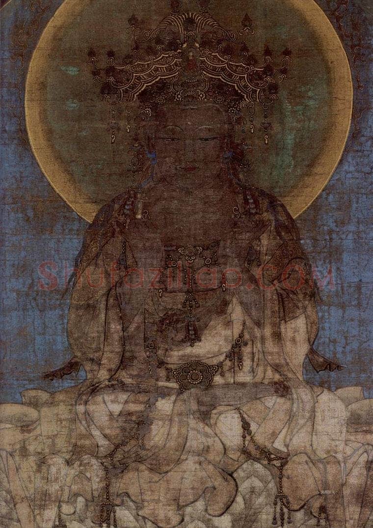 宋 佚名 《释迦三尊像》 书画作品