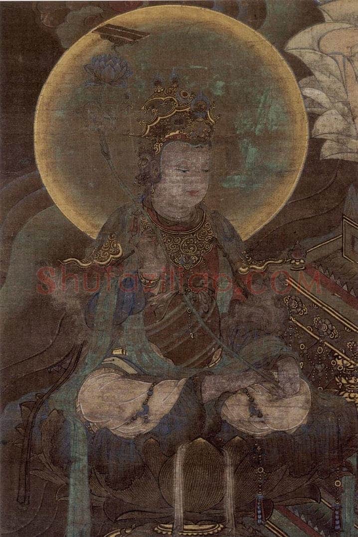 宋 佚名 《释迦三尊像》 书画作品