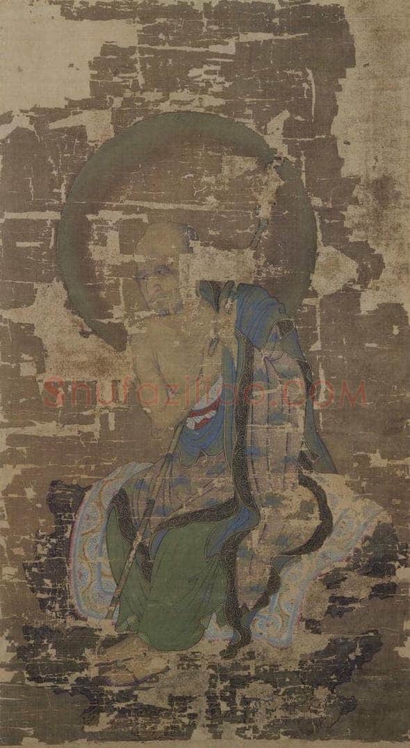 宋 赵璚 《第三尊者-迦诺迦跋厘堕阇尊者图》 书画作品