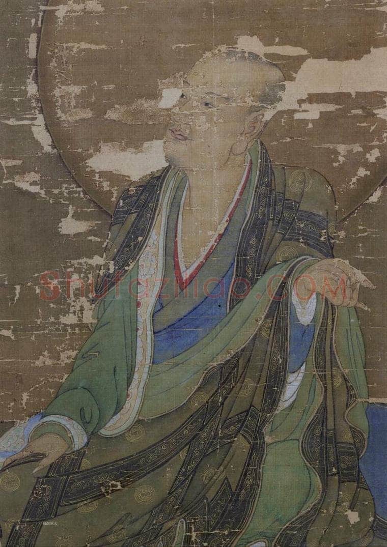 宋 赵璚 《第七尊者-迦理迦尊者图》 书画作品