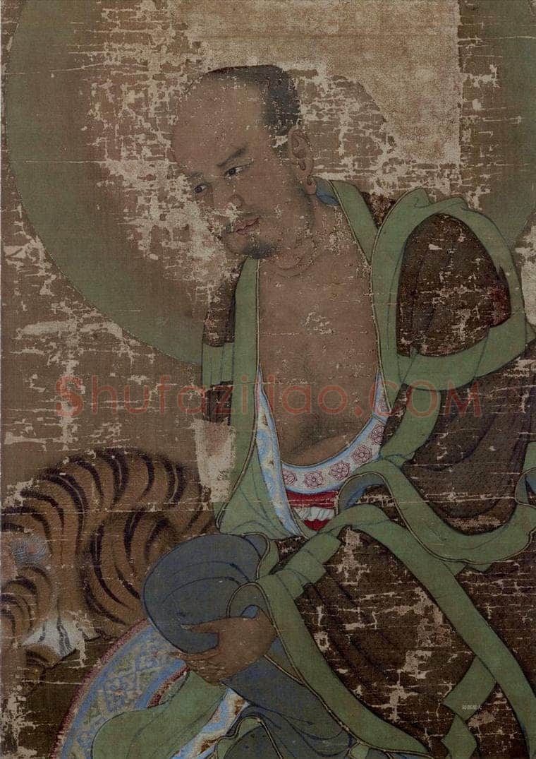 宋 赵璚 《第九尊者-半讬迦尊者图》 书画作品