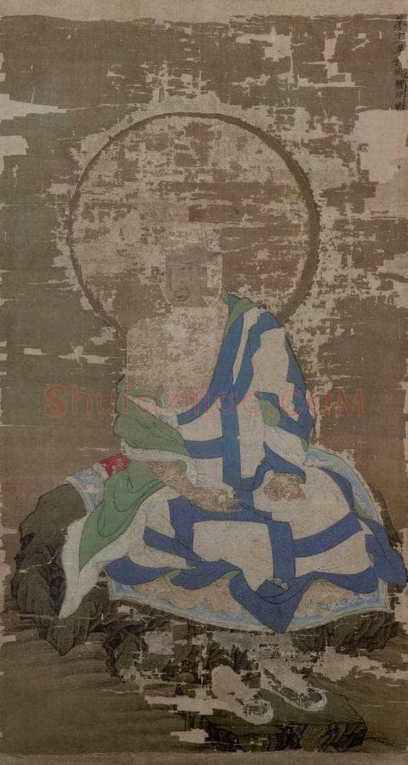 宋 赵璚 《第十一尊者-罗怙罗尊者图》 书画作品
