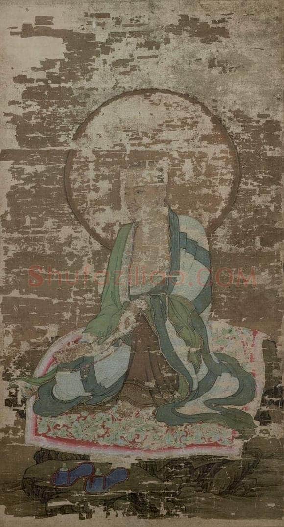 宋 赵璚 《第十二尊者-那伽犀那尊者图》 书画作品