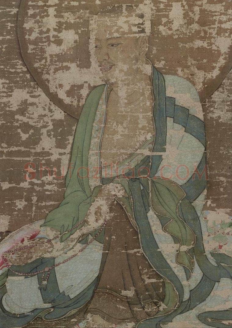 宋 赵璚 《第十二尊者-那伽犀那尊者图》 书画作品