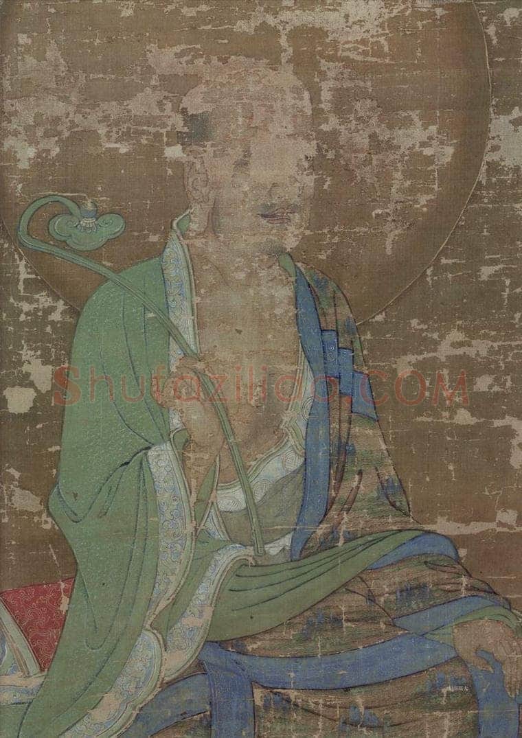 宋 赵璚 《第十六尊者-注荼半讬迦尊者图》 书画作品