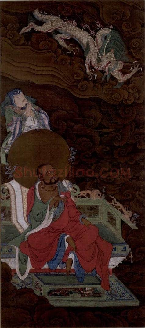 宋 陆信忠 《十六罗汉图》 书画作品