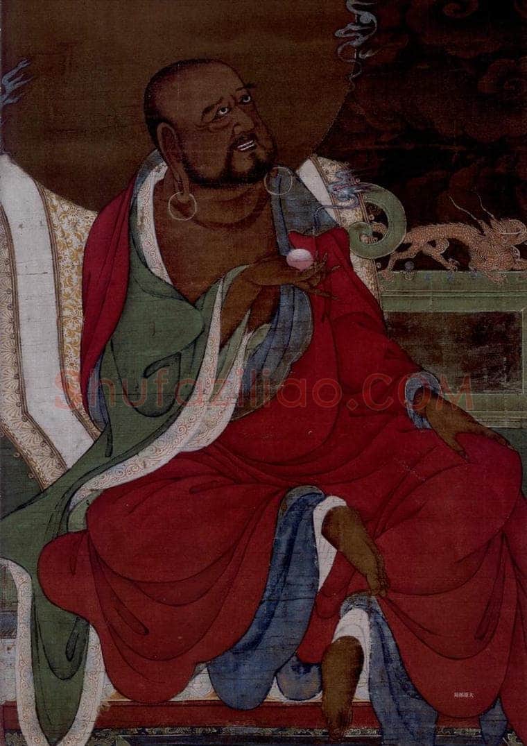 宋 陆信忠 《十六罗汉图》 书画作品