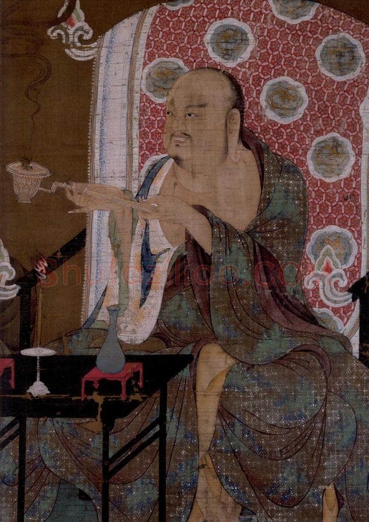 宋 陆信忠 《第二尊者-迦诺迦伐蹉尊者图》 书画作品
