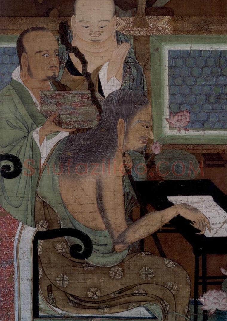 宋 陆信忠 《第三尊者-迦诺迦跋厘堕阇尊者图》 书画作品