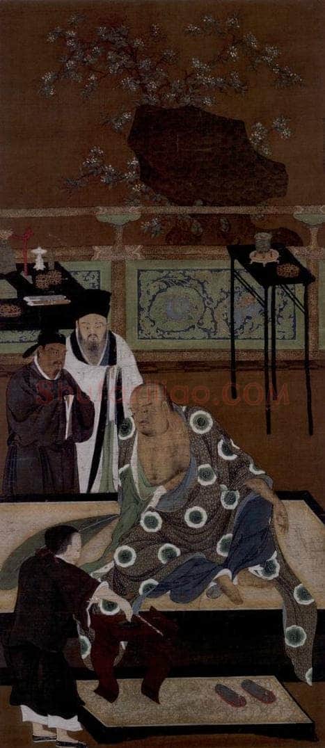 宋 陆信忠 《第四尊者-苏频陀尊者图》 书画作品