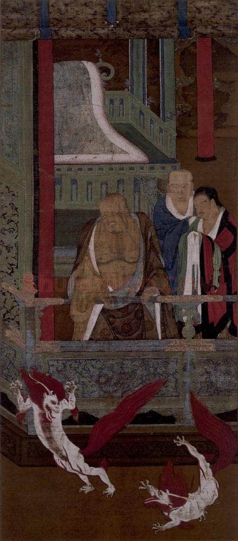 宋 陆信忠 《第六尊者-跋陀罗尊者图》 书画作品