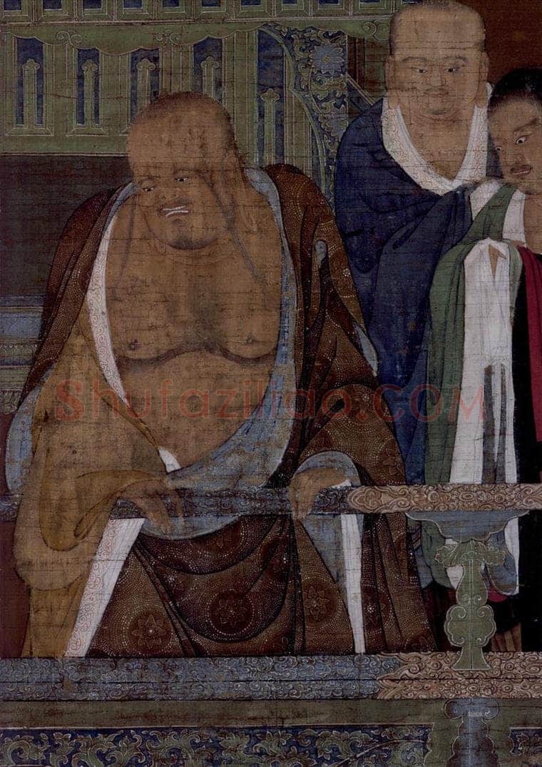 宋 陆信忠 《第六尊者-跋陀罗尊者图》 书画作品