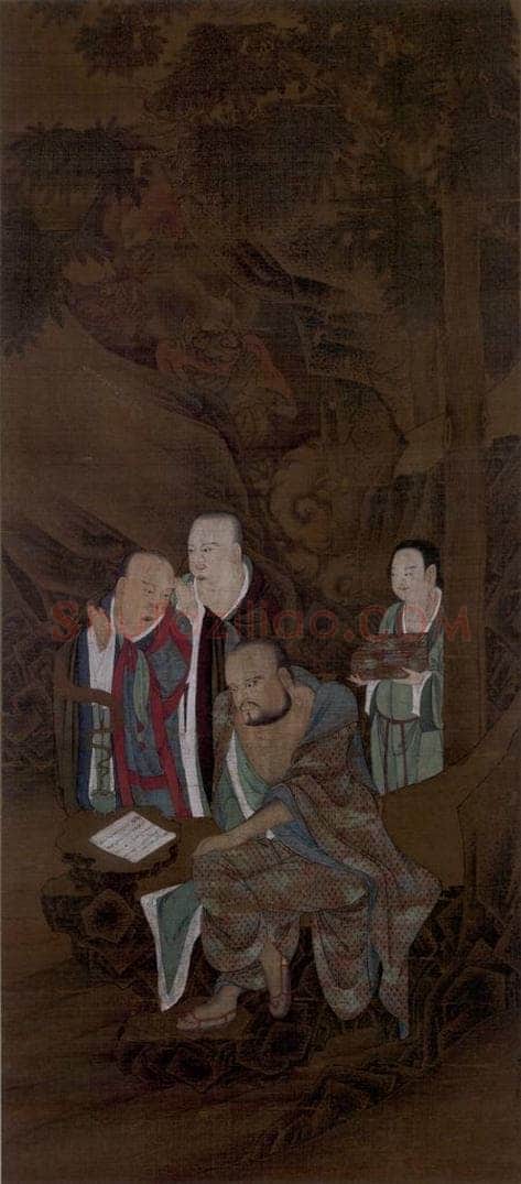 宋 陆信忠 《第八尊者-伐闍弗多罗尊者图》 书画作品