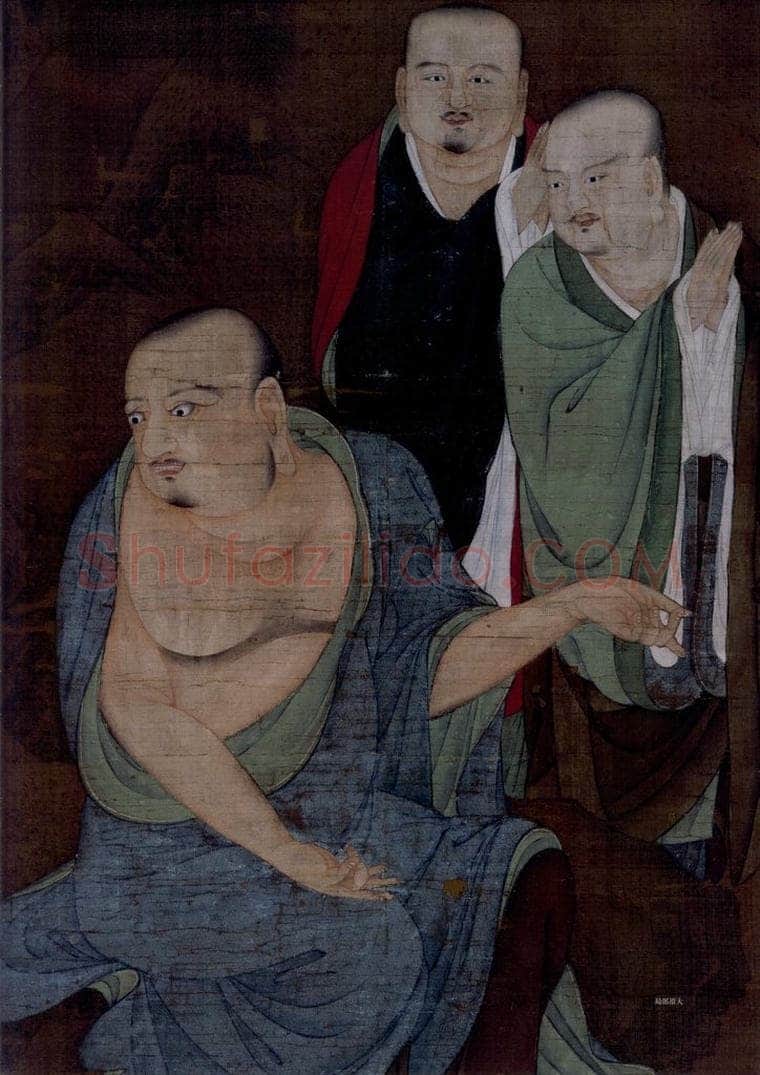 宋 陆信忠 《第九尊者-戍博迦尊者图》 书画作品