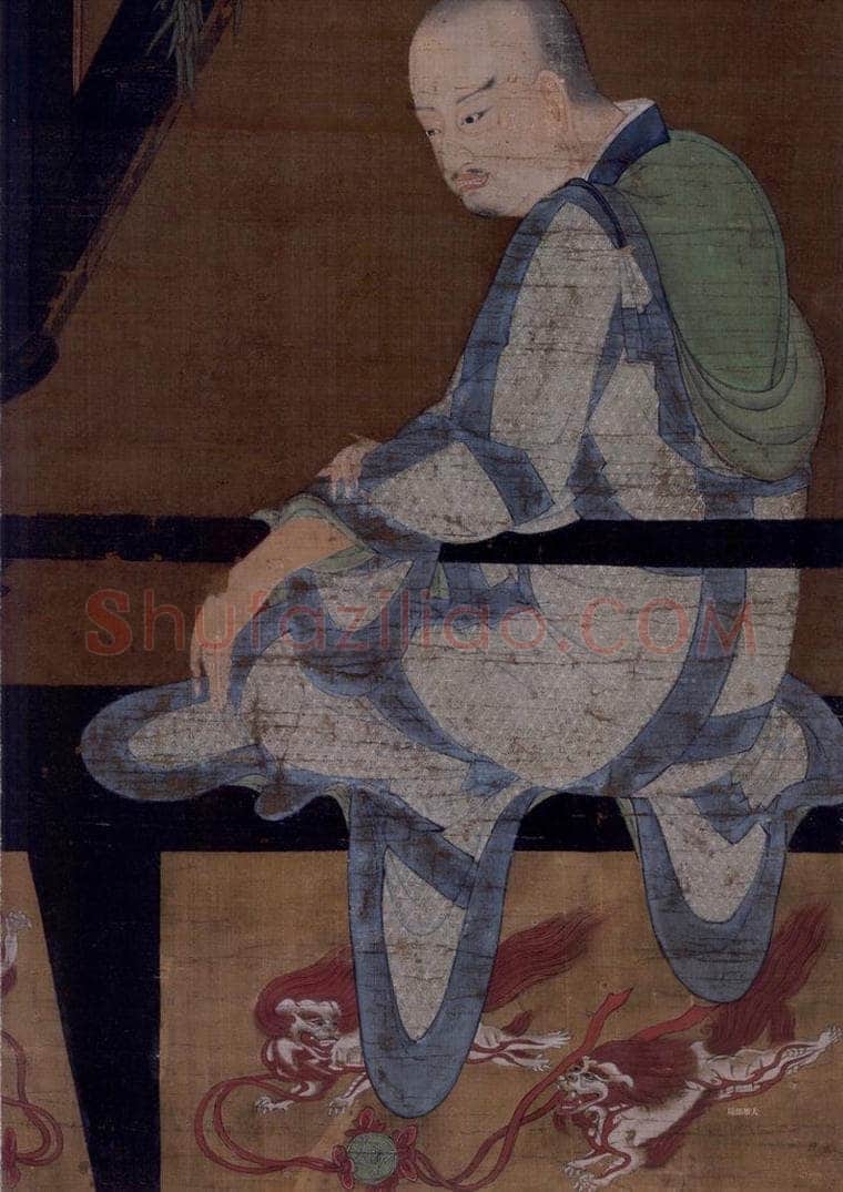 宋 陆信忠 《第十尊者-半讬迦尊者图》 书画作品