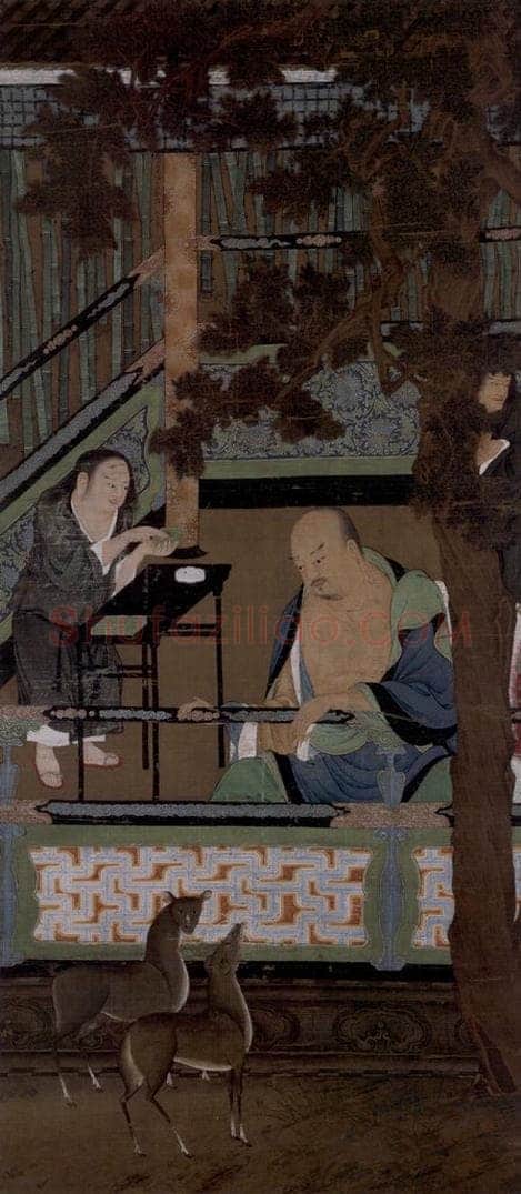 宋 陆信忠 《第十四尊者-伐那婆斯尊者图》 书画作品