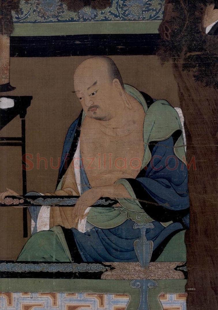 宋 陆信忠 《第十四尊者-伐那婆斯尊者图》 书画作品