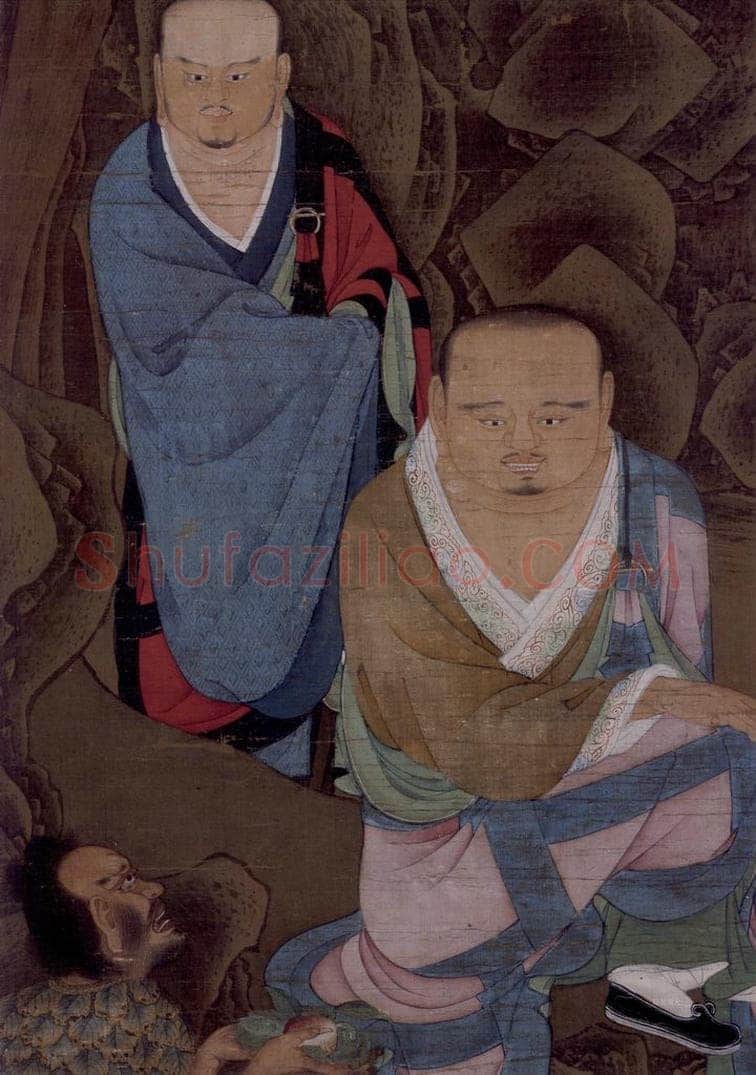 宋 陆信忠 《第十五尊者-阿氏多尊者图》 书画作品