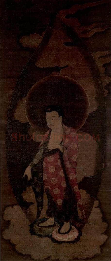 金 佚名 《云中释迦图》 书画作品
