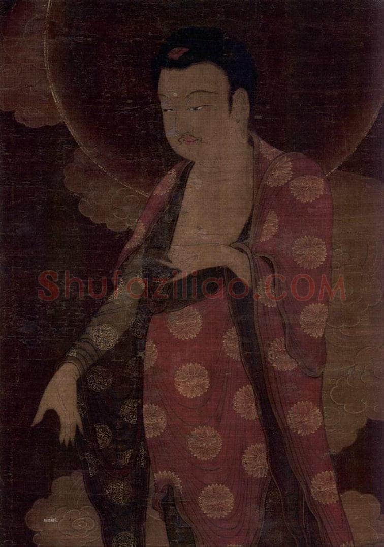 金 佚名 《云中释迦图》 书画作品