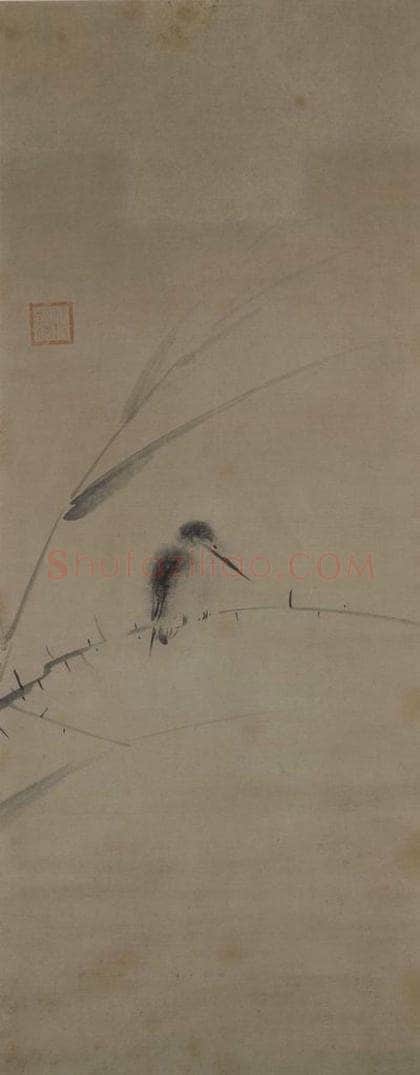 宋 牧溪 《翡翠鹡鸰图（1）》 书画作品