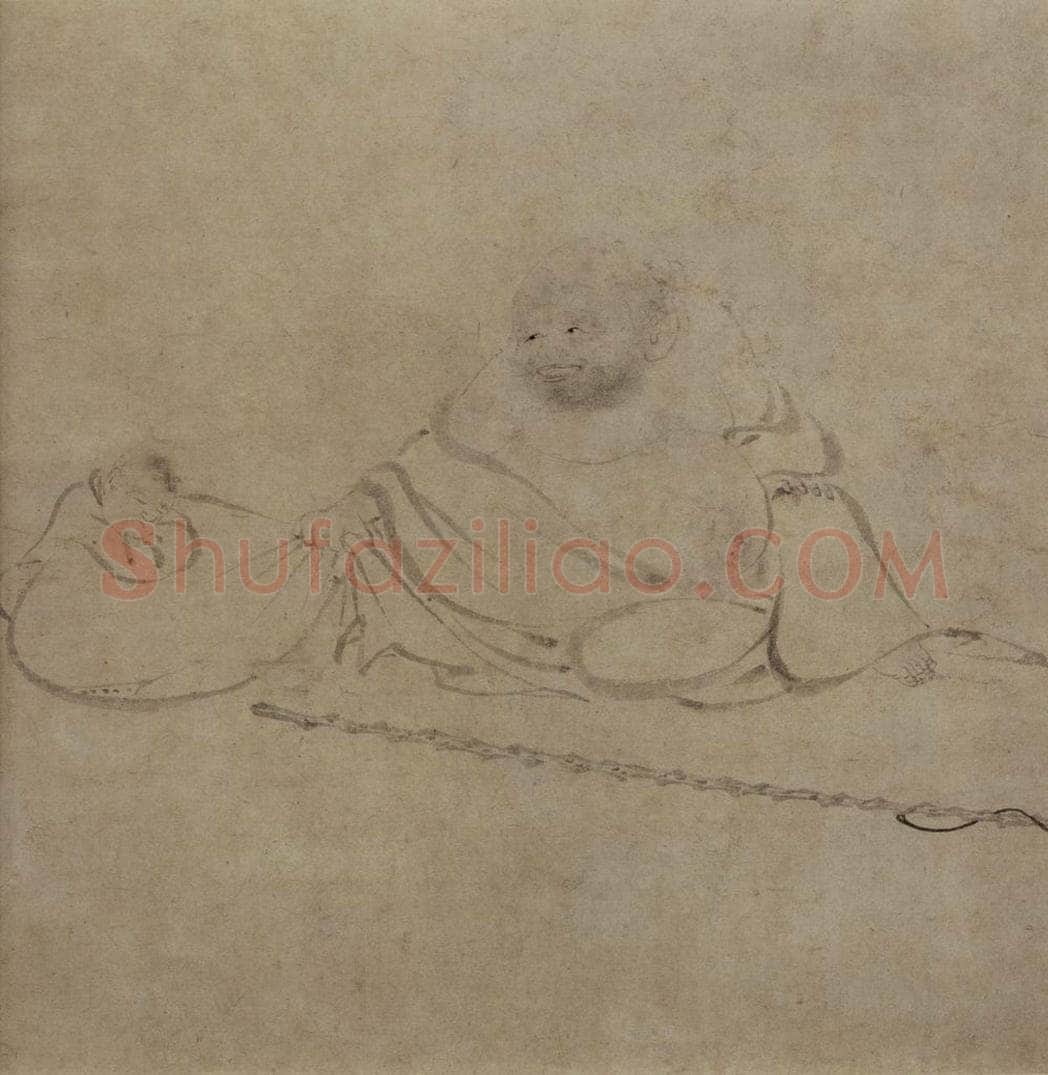 宋 胡直夫 《布袋图》 书画作品