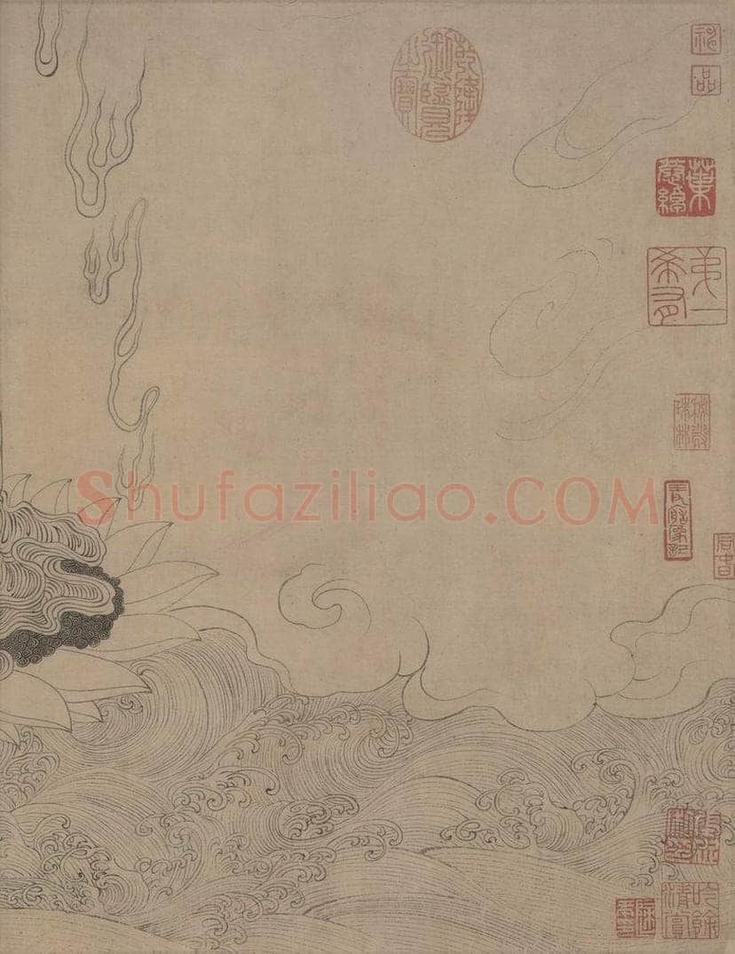 宋朝 佚名 《番王礼佛图》 书画作品