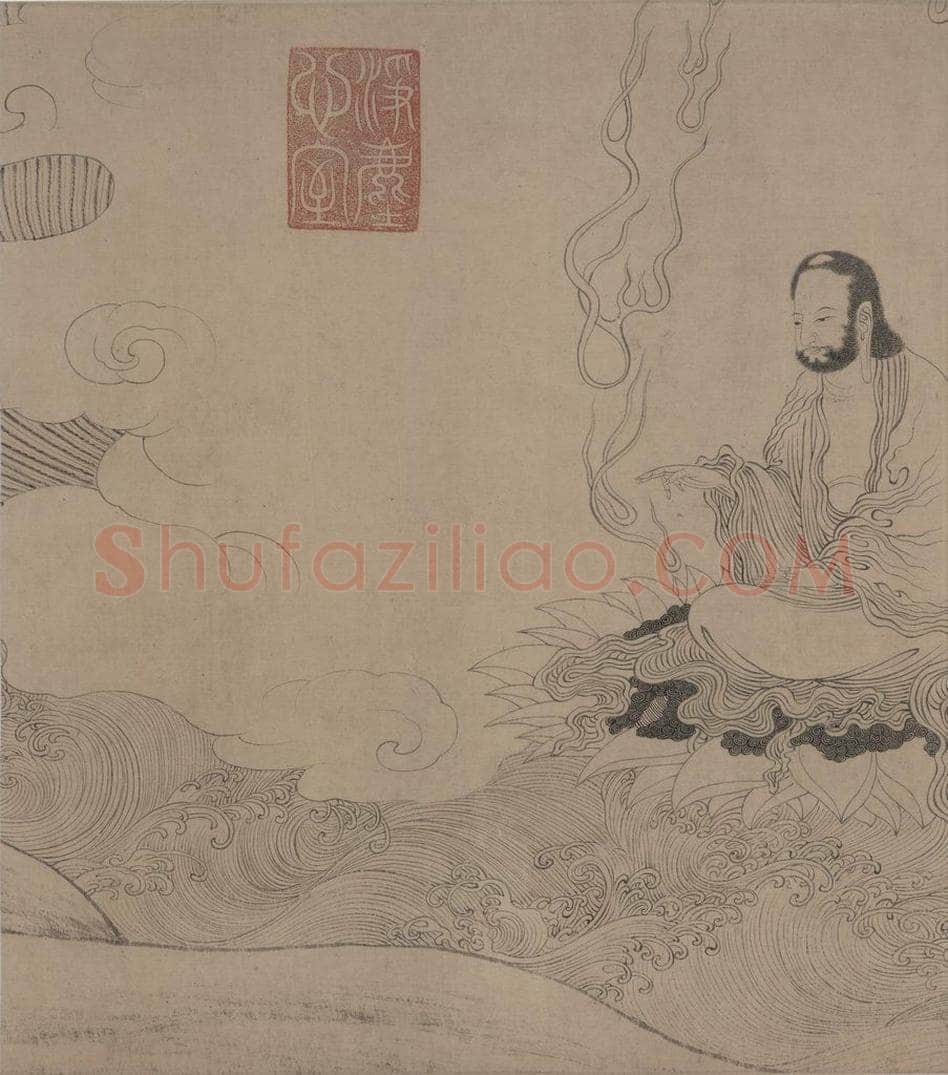 宋朝 佚名 《番王礼佛图》 书画作品