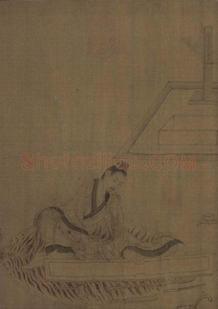 宋 佚名 《摹顾恺之斲琴图》 书画作品