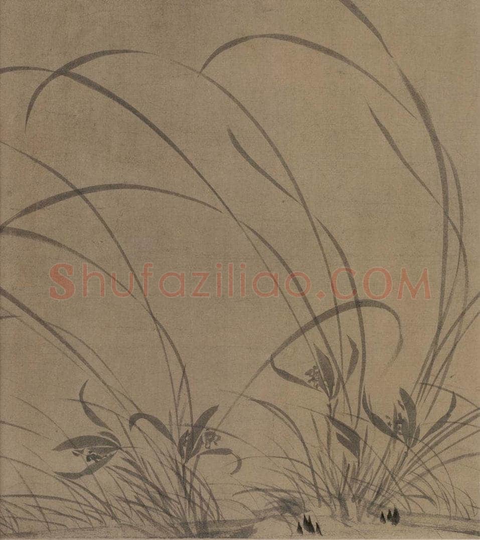 宋 赵孟坚 《墨兰图》 书画作品