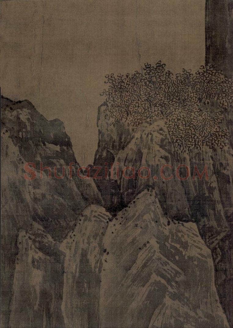 宋 佚名 《秋山红树图》 书画作品