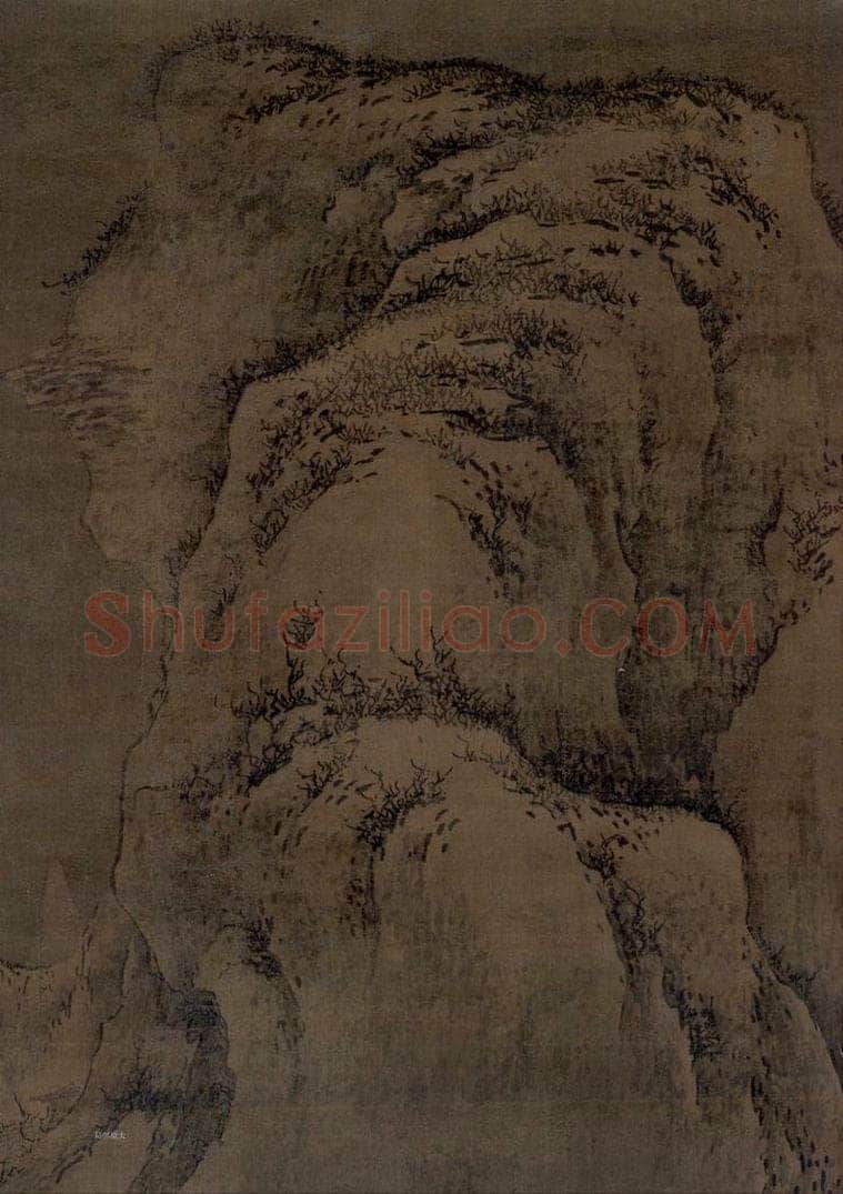 宋 佚名 《雪山行旅图》 书画作品