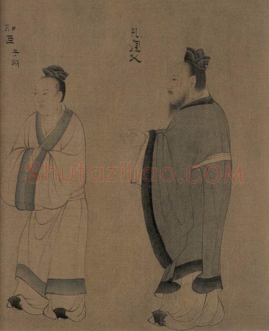 宋 佚名 《孔门弟子像》 书画作品