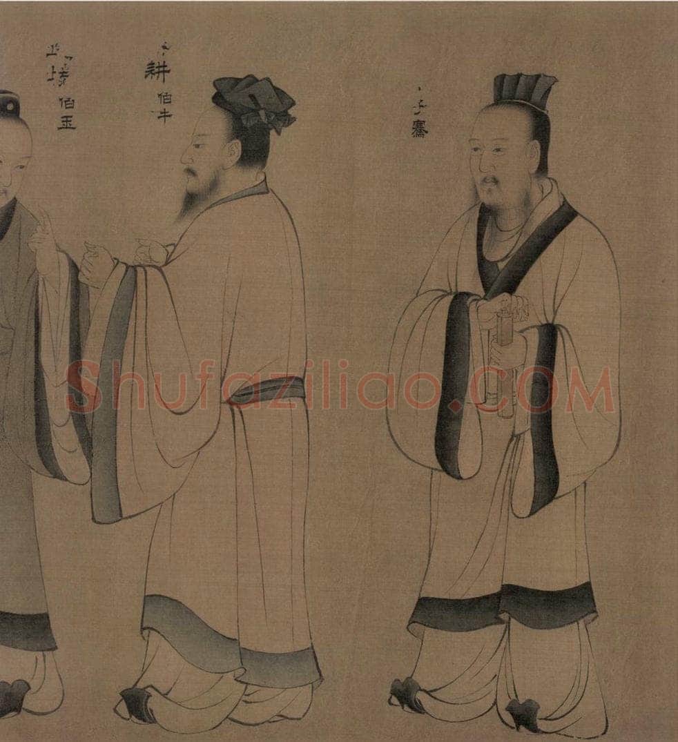 宋 佚名 《孔门弟子像》 书画作品