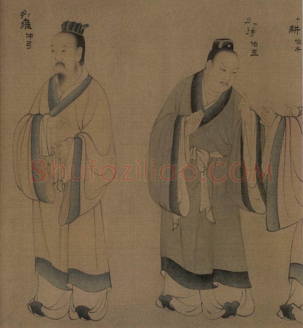 宋 佚名 《孔门弟子像》 书画作品