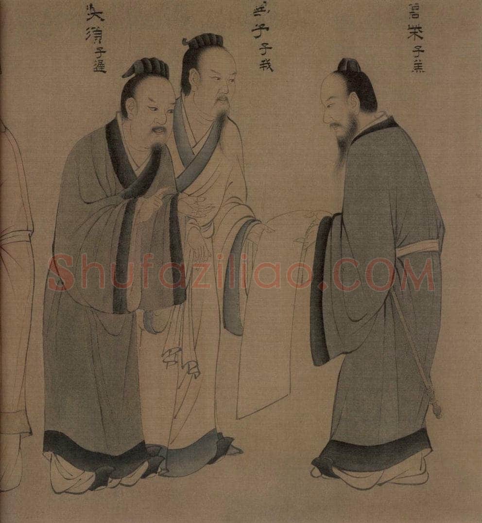 宋 佚名 《孔门弟子像》 书画作品