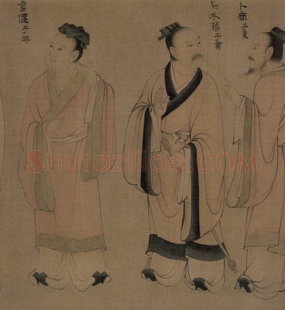 宋 佚名 《孔门弟子像》 书画作品