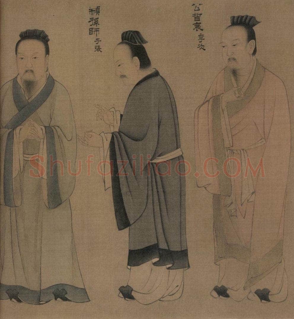 宋 佚名 《孔门弟子像》 书画作品