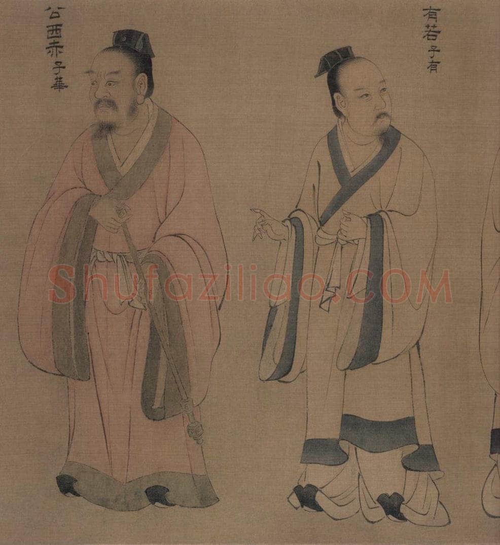 宋 佚名 《孔门弟子像》 书画作品