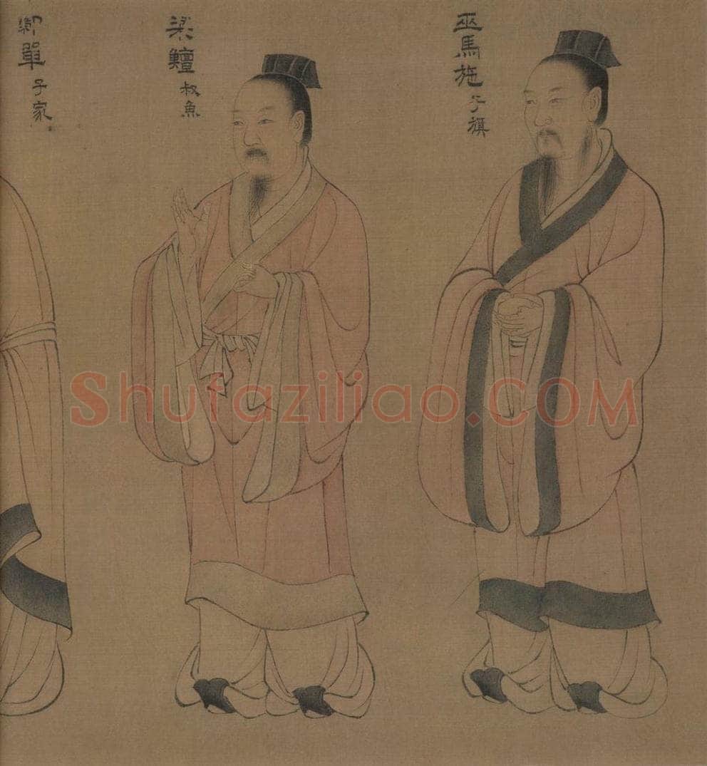 宋 佚名 《孔门弟子像》 书画作品