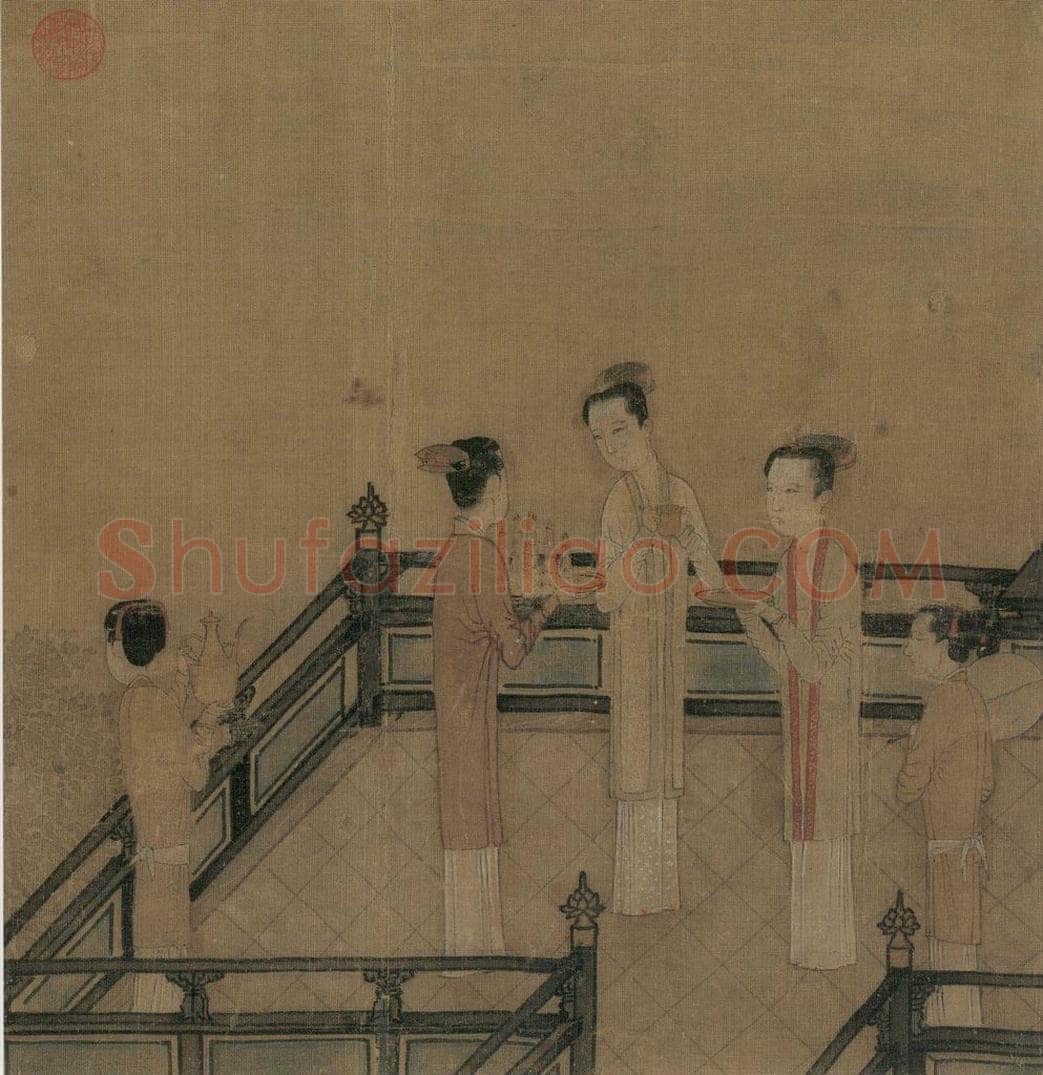 宋 陈清波 《瑶台步月图》 书画作品