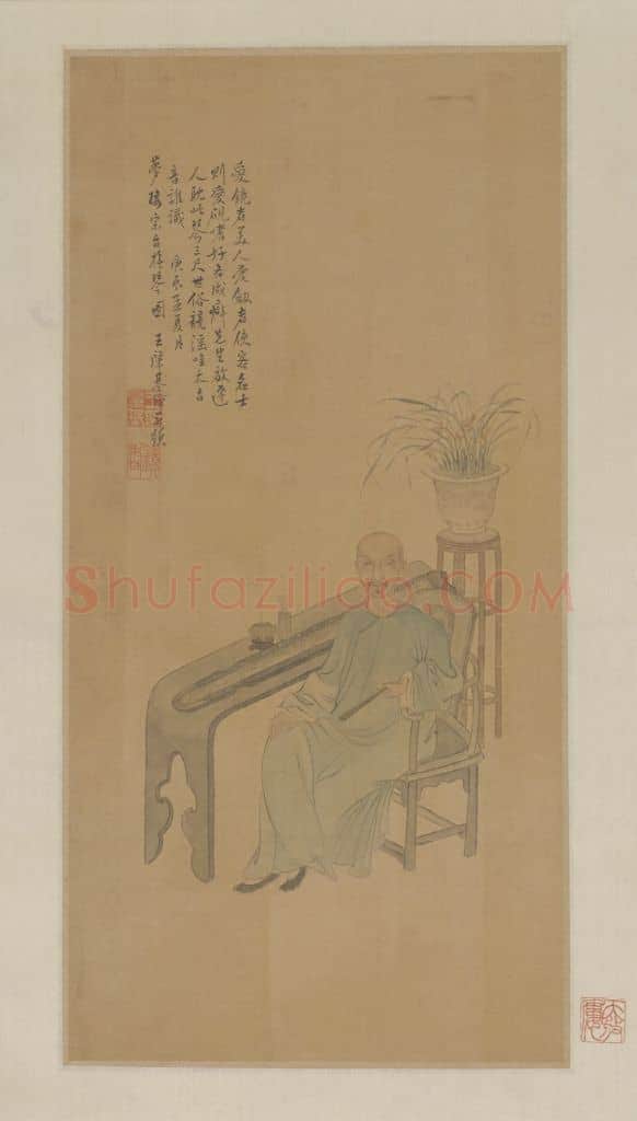 王肇基梦楼抚琴图轴 | 故宫绘画藏品
