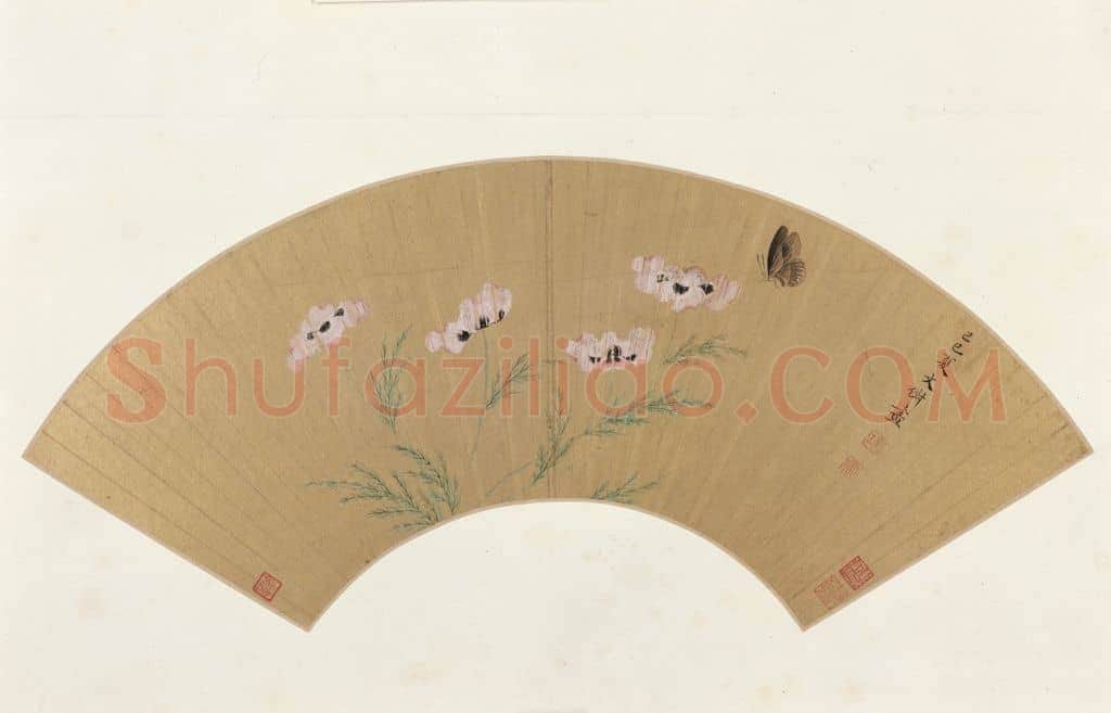 文俶花蝶图扇页 | 故宫绘画藏品